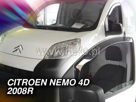 Deflektory CITROEN NEMO/ FIAT FIORINO / PEUGEOT BIPPER 4/5d 2008r  a výš