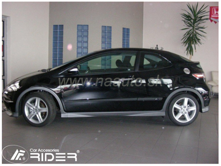 Ochranné lišty dveří Honda Civic 3D 06-11R htb, MODEL F-13