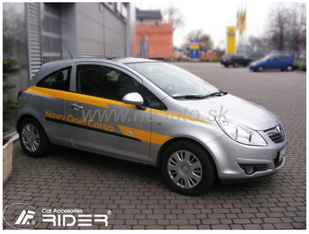 Ochranné lišty dveří Opel Corsa D 3D 06-13R (van), MODEL F-18