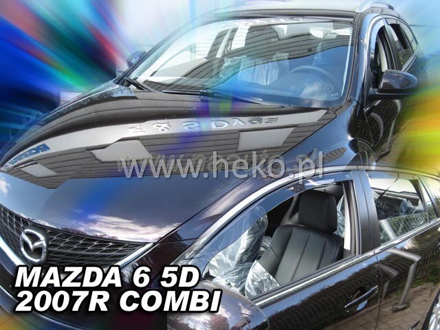 Deflektory MAZDA 6 (GH) 5d 08/2007-2013R (+zadní) COMBI