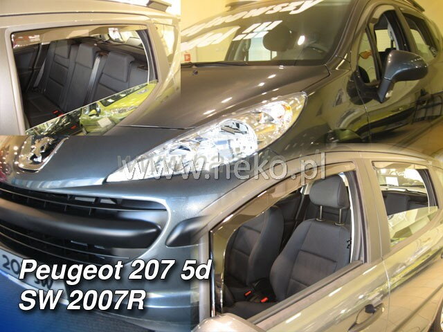 Deflektory PEUGEOT 207 SW 5D 2007R. (+zadní) Deflektory PEUGEOT 207 SW 5D 2007R. (+zadní)