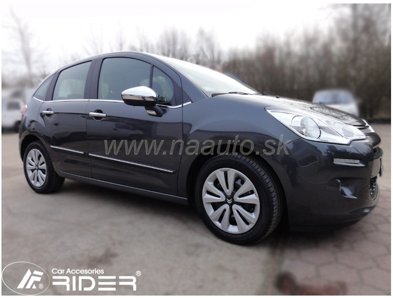 Ochranné lišty dveří Citroen C3 5D 09R a výš, MODEL F-23 Ochranné lišty dveří Citroen C3 5D 09R a výš, MODEL F-23