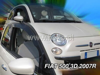 Deflektory FIAT 500 3D 2007R.  a výš