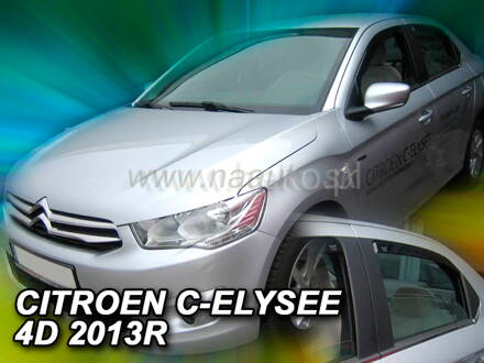 Deflektory CITROEN C-ELYSEE 4D 2013R-> (+zadní)