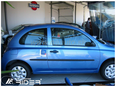 Ochranné lišty dveří Nissan Micra 3D 02-10R htb, MODEL F-6