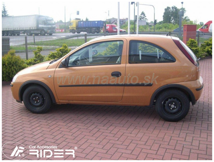Ochranné lišty dveří Opel Corsa C 3D 00-06R htb, MODEL F-13