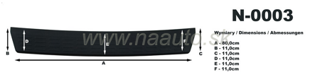 Nášlap kufru Chevrolet Aveo 07-10R htb, MODEL N-0003