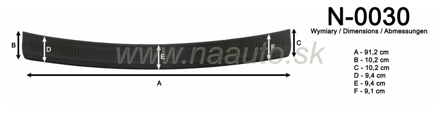 Nášlap kufru Toyota Auris II 12-14R, MODEL N-0030