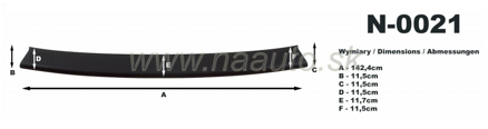 Nášlap kufru VW Transporter T5 S / L 03R a vyššie, MODEL N-0021