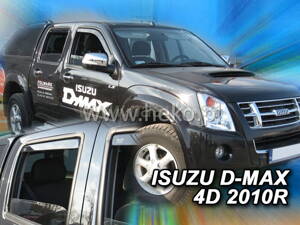 Deflektory ISUZU D-MAX 4D 2006-2012R. (+zadní)