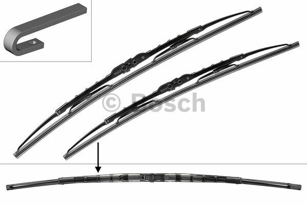Stěrače Bosch 600 + 530 mm BO 3397001801, BOSCH Stěrače Bosch 600 + 530 mm BO 3397001801, BOSCH